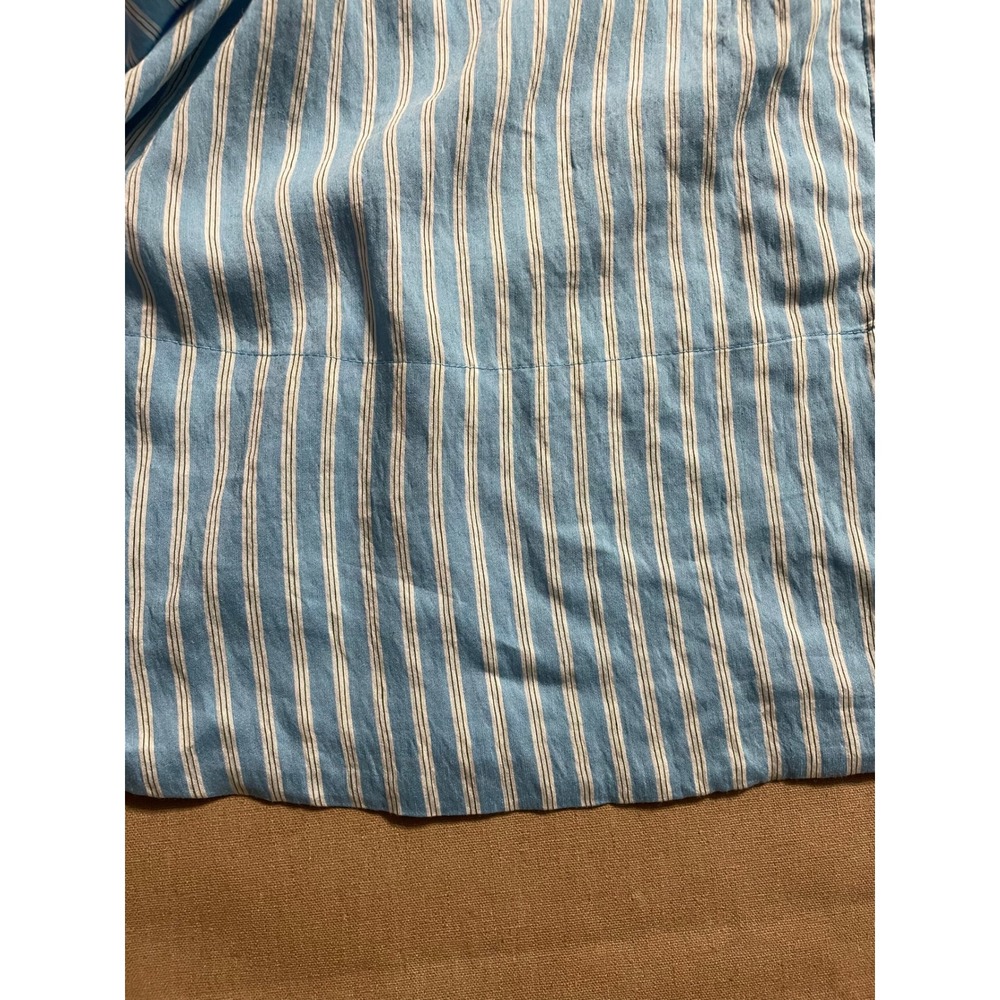 NWT Banana Republic Factory Midi Shirt Dress Size XL Blue White Sash Pockets - Picture 10 of 13